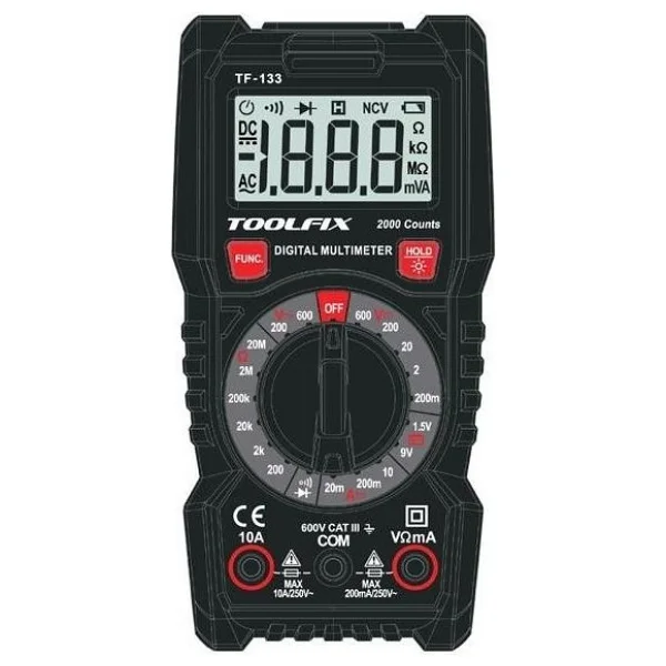 Toolfix TF-133 Dijital Multimetre - Görsel 7