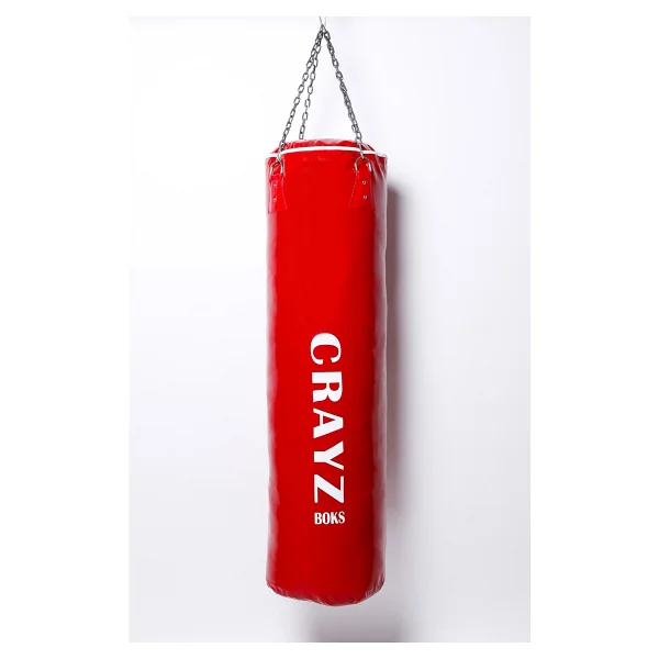 Crayz Boks Kum Torbası Içi Dolu + Tavan Askı Aparatı - 120 cm x 30 cm - Siyah - Görsel 7