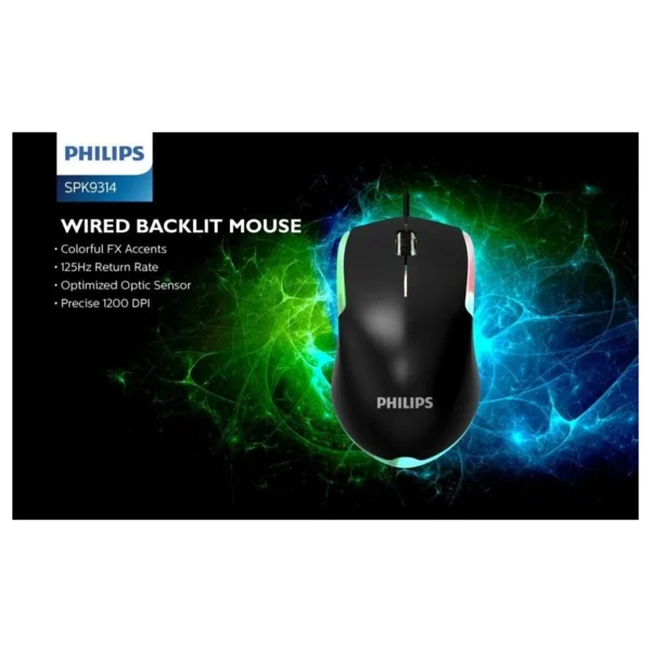 Philips G314 SPK9314 Kablolu Optik Oyuncu Mouse - Görsel 2