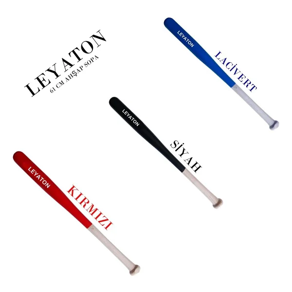 Leyaton Beyzbol Sopası Ahşap 61 cm Kırmızı - Görsel 2