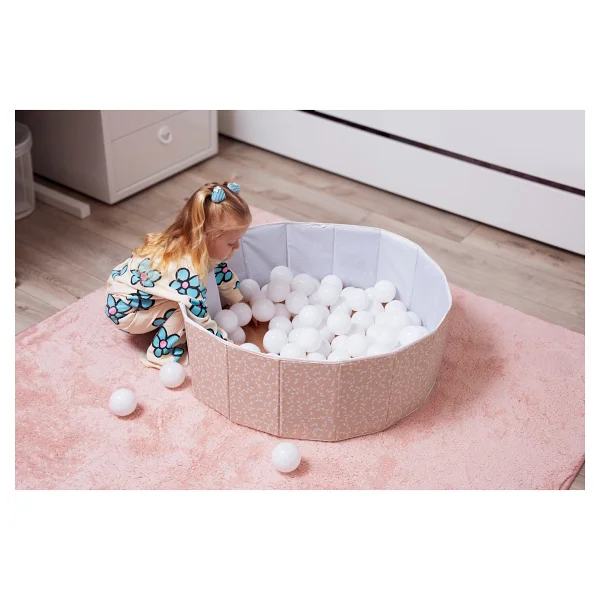 Babyjem Katlanabilir Bebek Top Havuzu Somon Çiçek - Görsel 2