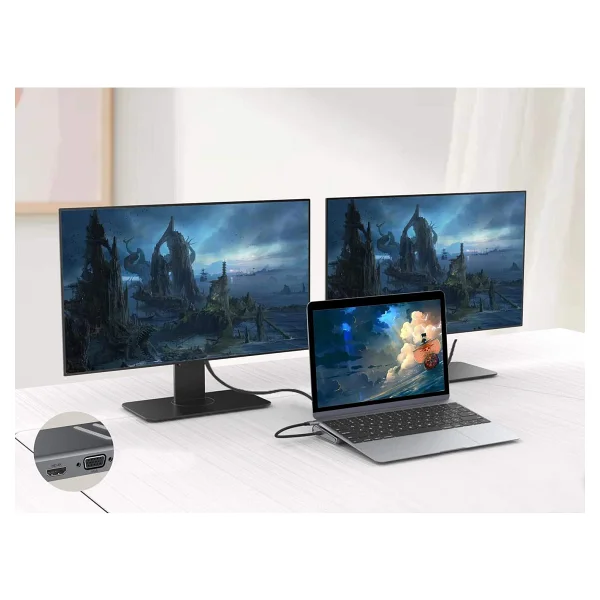 Coverzone 9199A 14 in 1 Laptop Docking Station - Görsel 4