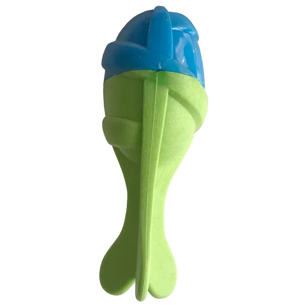 Playfull Sağlam Plastik Sesli Balık Köpek Oyuncağı 13 x 5 cm Mavi Yeşil - Görsel 2
