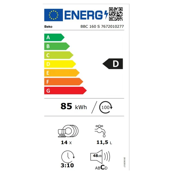 Beko BBC 160 S 6 Programlı Ankastre Bulaşık Makinesi - Görsel 5