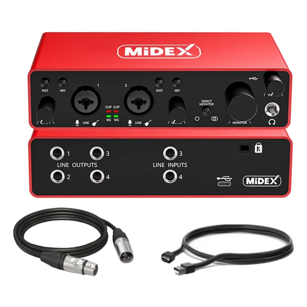 Midex GLX-900 USB Stüdyo Ses Kartı - Görsel 5