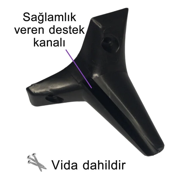 Glaswen Zelve 12 cm Siyah Lüx Mobilya Kanepe Sehpa Ünite Koltuk Ayağı Baza Ayak - Görsel 4