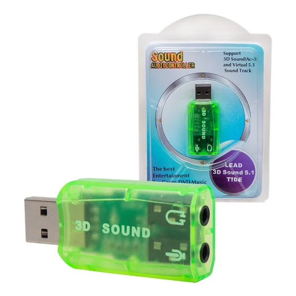 Powermaster 5.1 Kanal Usb 2.0 Ses Karti Mikrofon Hoparlor Destekli Usb Ses Cikisina Donusturucu Cevirici - Görsel 5