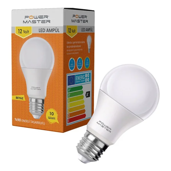 Powermaster PMLED-12V Beyaz Işık 10 W E27 LED AMPUL - Görsel 4