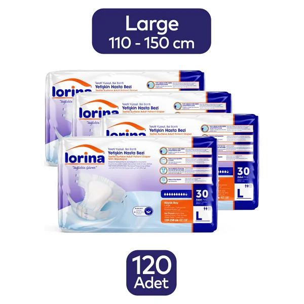 Lorina Belbantlı Büyük Boy L 30'lu 4 Adet Hasta Bezi - Görsel 2