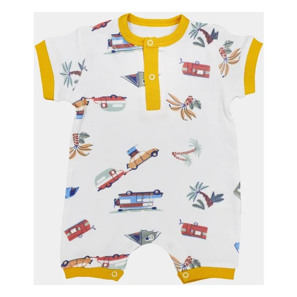 Tiffany Baby Caravan Theme Yarım Kol Kısa Bebek Tulumu 12026 - Görsel 4