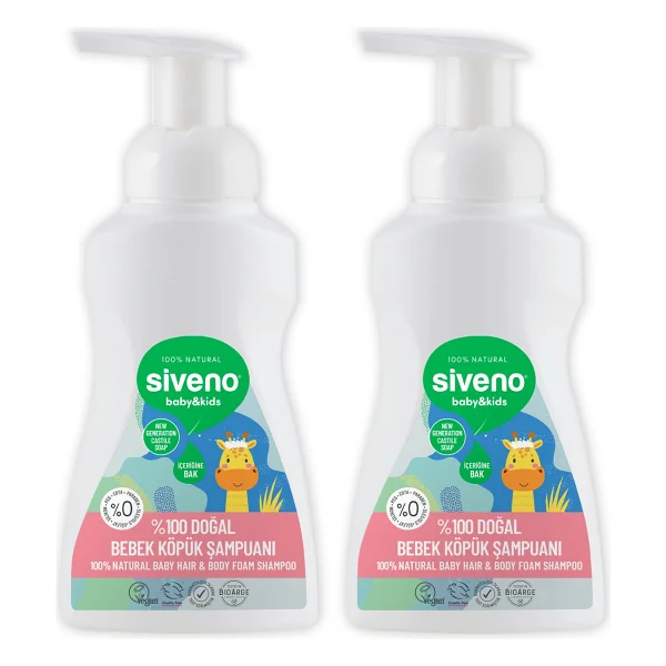 Siveno Doğal Bebek Köpük Şampuanı 250 ml 2 Adet - Görsel 7