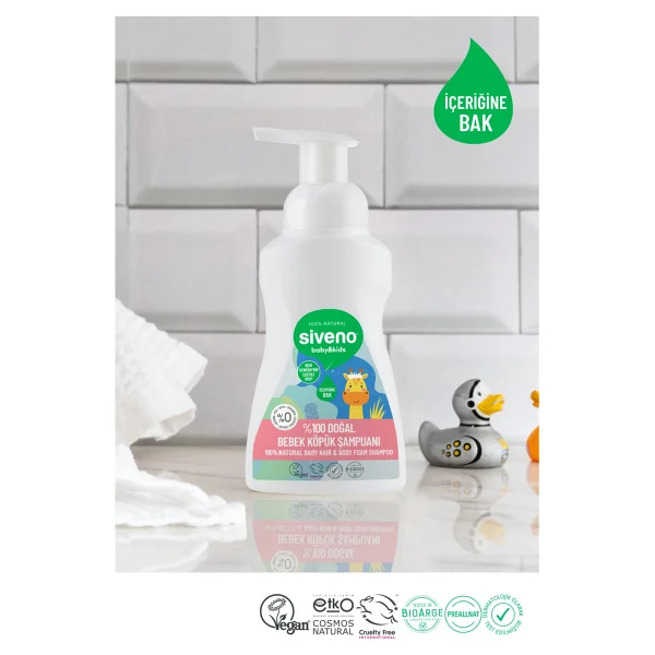 Siveno Doğal Bebek Köpük Şampuanı 250 ml 2 Adet - Görsel 2