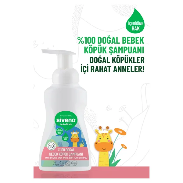 Siveno Doğal Bebek Köpük Şampuanı 250 ml 2 Adet - Görsel 5