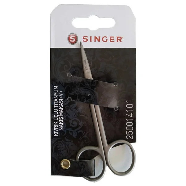 Singer Ekstra Kıvrık Uçlu Nakış Makası 250014101 - Metal - 10 cm - Görsel 2