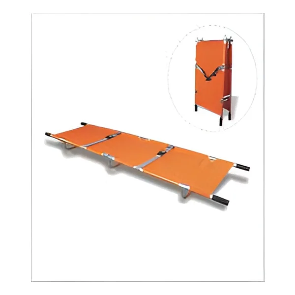 Medikalcim 2'ye Katlanır Hasta Taşıma Sedyesi Pole Sedye Polye Sedye Katlanabilir - Siyah - 100 cm - Görsel 5