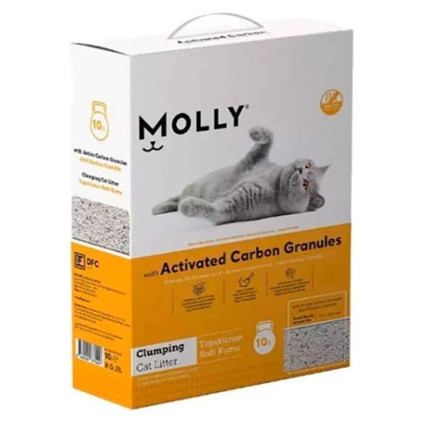 Molly Aktif Karbon Granüllü Topaklanan 10 lt Kedi Kumu - Görsel 2