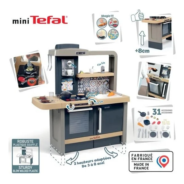 Smoby Tefal Evolution Oyuncak Mutfak Seti 312308 - Görsel 6
