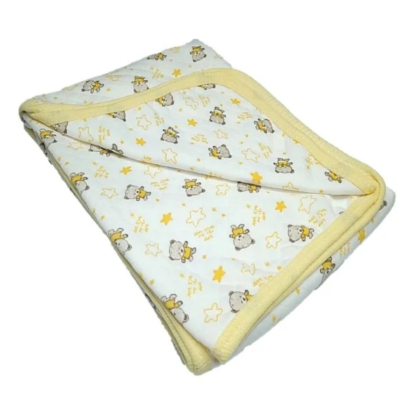 Çil Özlem Bebe Mavi Renkli Tek Kat Kapitone Bebek Battaniye Kundak 80X90 cm %100 Pamuk - Görsel 3