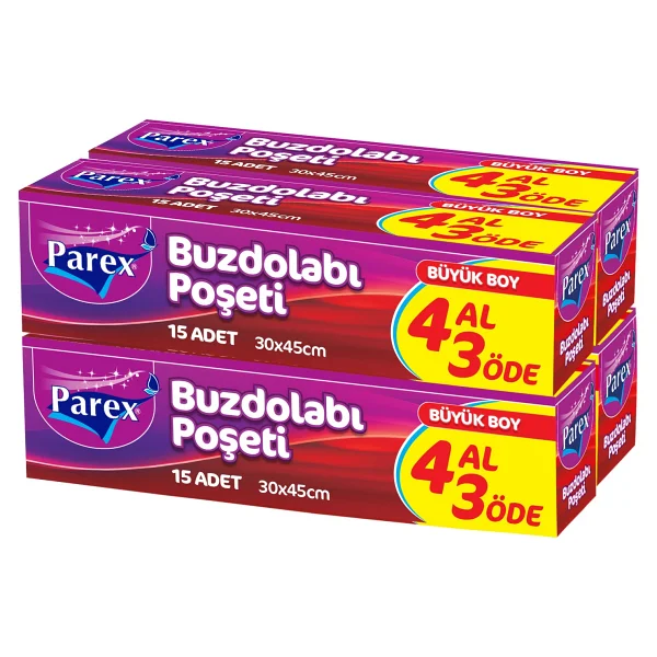 Parex Büyük Boy Buzdolabı Poşeti 4x15'li - Görsel 4
