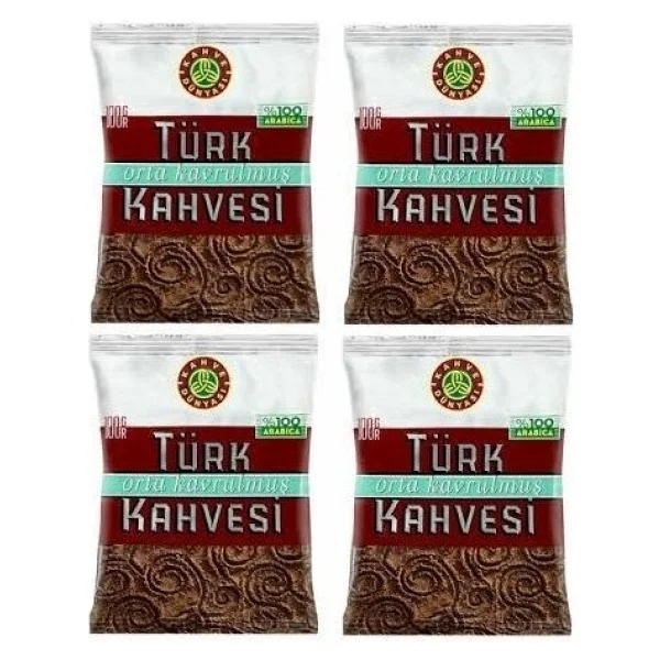 Kahve Dünyası Orta Kavrulmuş Türk Kahvesi 100 gr 4'lü - Görsel 3