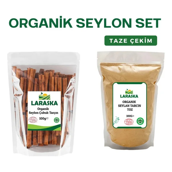 Laraska Organik Seylan-Organik Seylon Çubuk Tarçın 100G & Organik Seylon Toz Tarçın 100G Set - 1 Adet - Görsel 7
