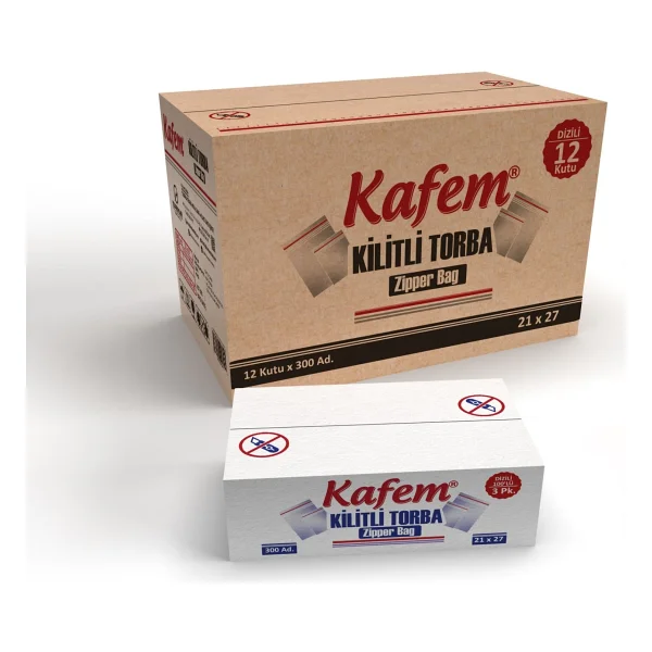 21 x 27 CM Kilitli Poşet / Naylon Torba ( 3600 Adet ) Koli - Kafem - Görsel 4