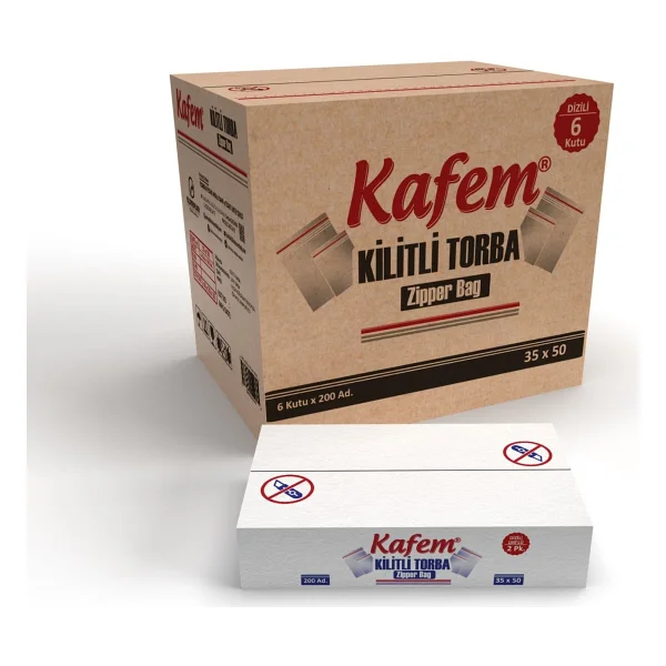 KAFEM 35 X 50 Cm Kilitli Poşet / Naylon Torba (1.200 Adet ) Koli - - Görsel 4