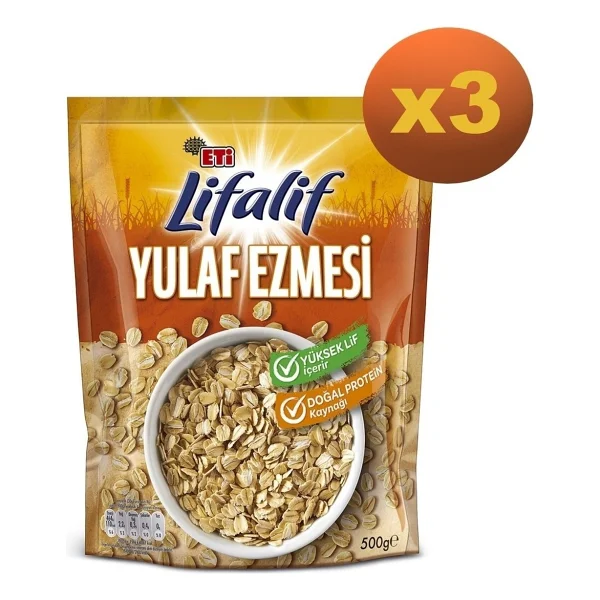 Eti Lifalif 500 gr 3'lü Paket Yulaf Ezmesi - Görsel 2