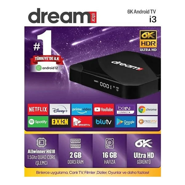 Dreamstar i3 16 GB 6K Android Tv Box - Görsel 4