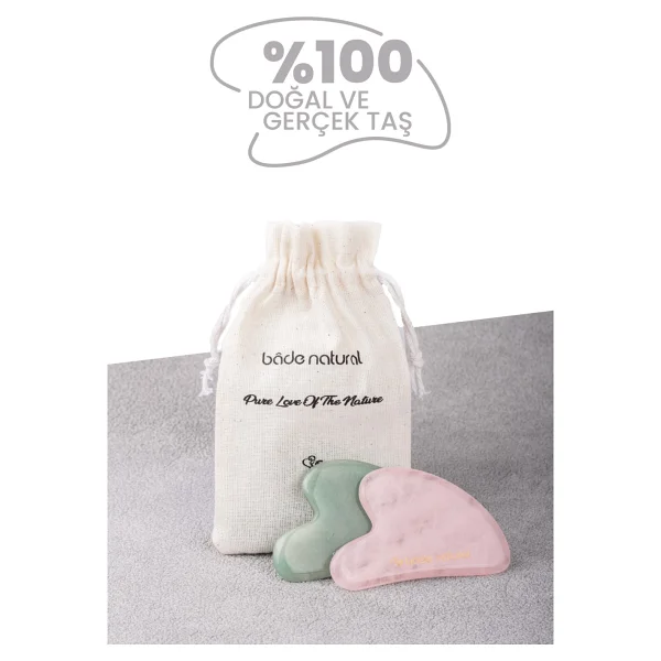 Bade Natural Yeşim Gua Sha %100 Doğal Ve Gerçek Yüz Masaj Taşı - Görsel 6
