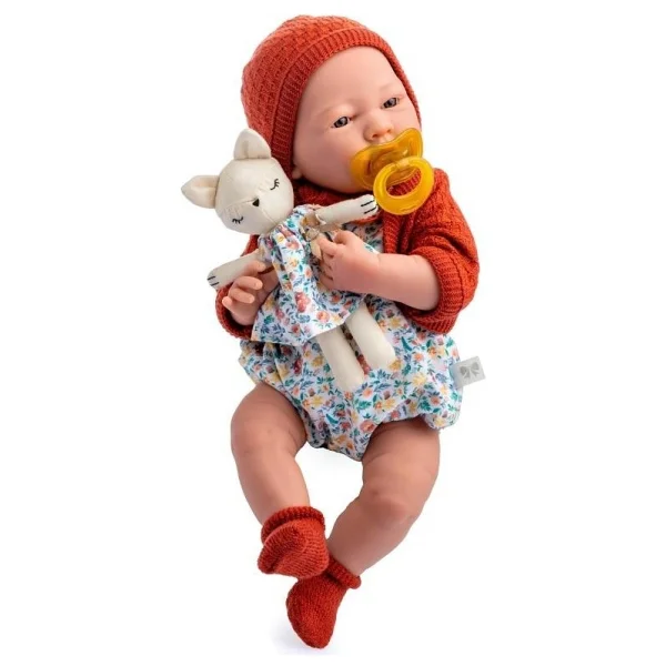 Berenguer Kiremit Hırka ve Kedili Oyuncak Bebek 38 cm - Görsel 4