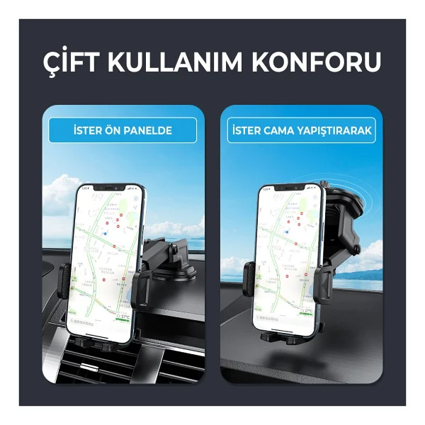Bix BXCH4 Vantuzlu Araç Telefon Tutucu - Görsel 5