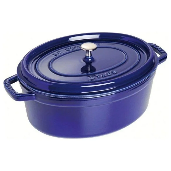 Staub La Cocotte Oval Koyu Mavi 29 cm Döküm Tencere - Görsel 6
