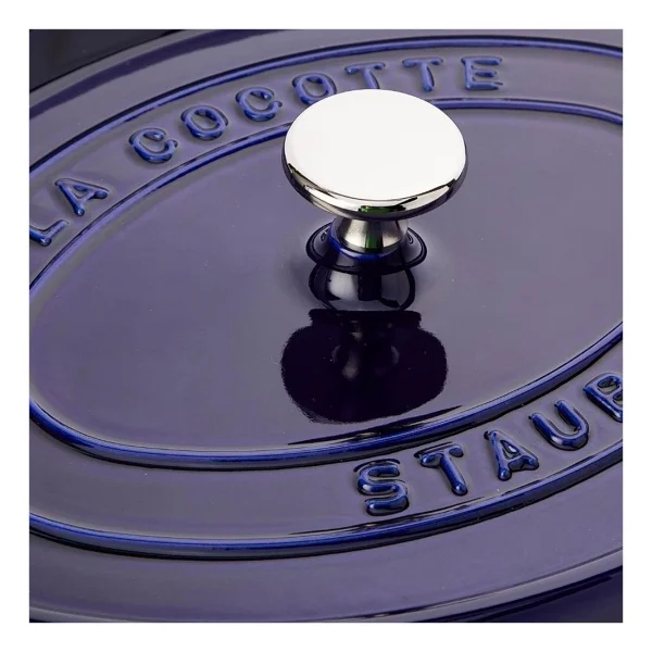 Staub La Cocotte Oval Koyu Mavi 29 cm Döküm Tencere - Görsel 3