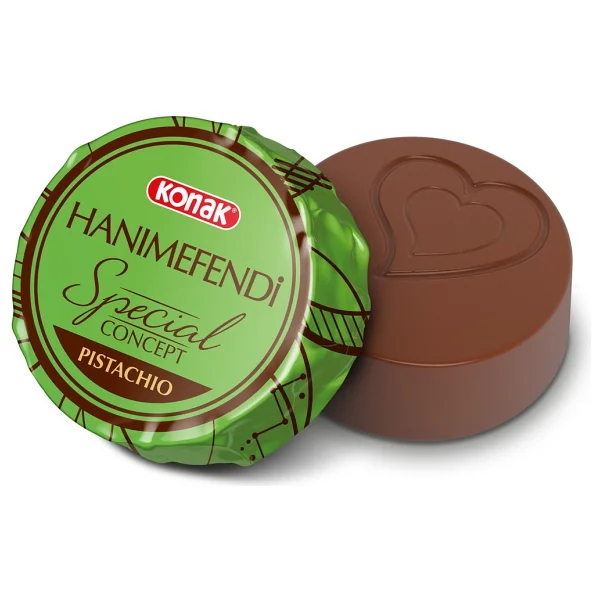 Konak Hanımefendi Antep Fıstığı Parçacıklı & Dolgulu Sütlü Çikolata 1 kg - Görsel 3