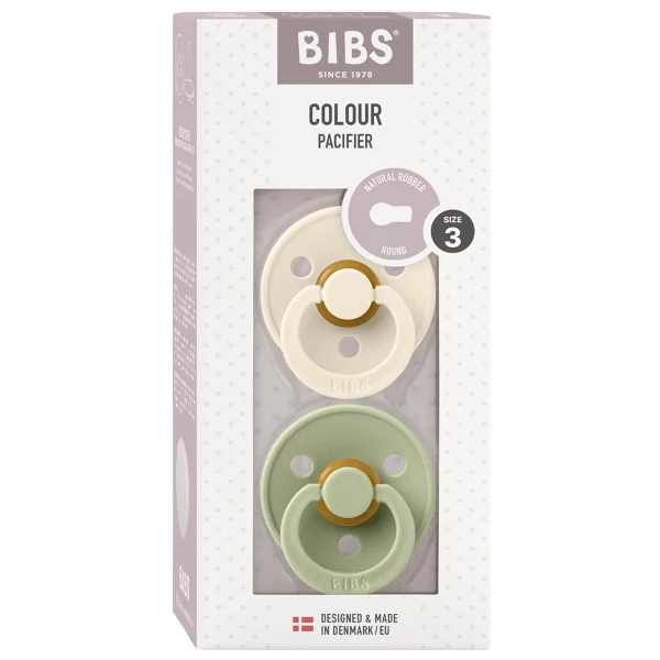 Bibs Colour Ivory-Sage 18 Ay+ İkili Kauçuk Emzik - Görsel 2