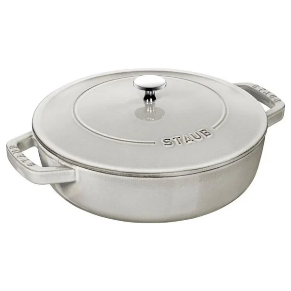 Staub La Cocotte Chistera Beyaz 24 cm Döküm Sote Tenceresi - Görsel 4