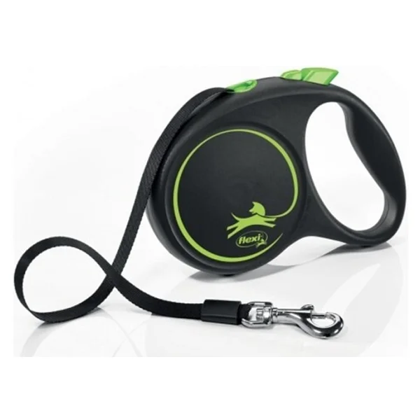 Flexi Black Design Small 5 m Şerit Mavi Otomatik Köpek Gezdirme Tasması - Görsel 9