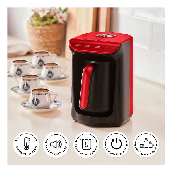 Karaca Hatır Köz Sütlü Imperial Red Türk Kahve Makinesi - Görsel 5