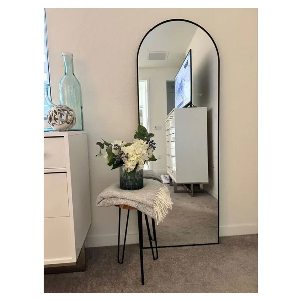 Enc Home Ayaklı Oval Boy Aynası 180x50 cm Metal Çerçeveli Şık ve Dayanıklı Modern Tasarım - Görsel 3