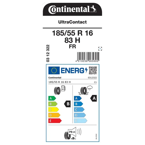 Continental UltraContact 185/55 R16 83H FR Yaz Lastiği - 2023 - Görsel 4