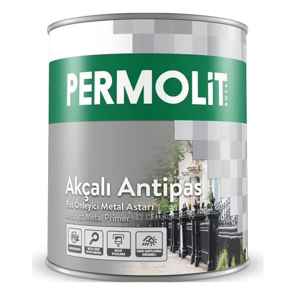 Permolit Akçalı Antipas Pas Önleyici 15 lt Astar Boya - Görsel 2
