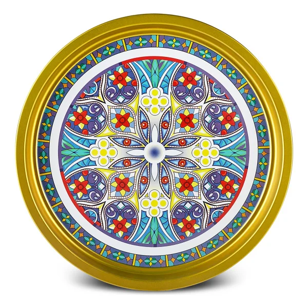 Karaca Napoli Metal Yuvarlak Tepsi 35 cm - Renkli - Görsel 3