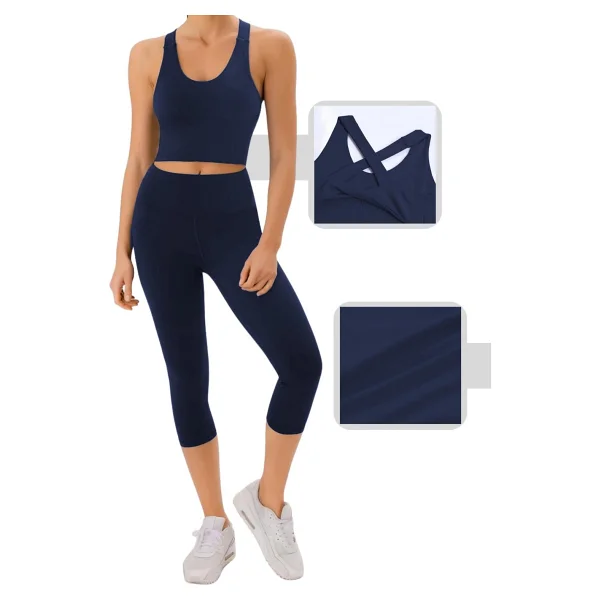 Ghassy Co. Kadın Çarpraz Sırt Detaylı Kaplı Yoga Egzersiz Fitness Spor Sütyeni CRS001 Pudra L - Görsel 4