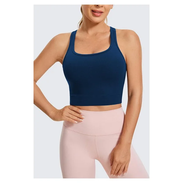 Ghassy Co. Kadın Racerback Running Yoga Egzersiz Fitness Spor Sütyen CRS004 - Lacivert - Görsel 2