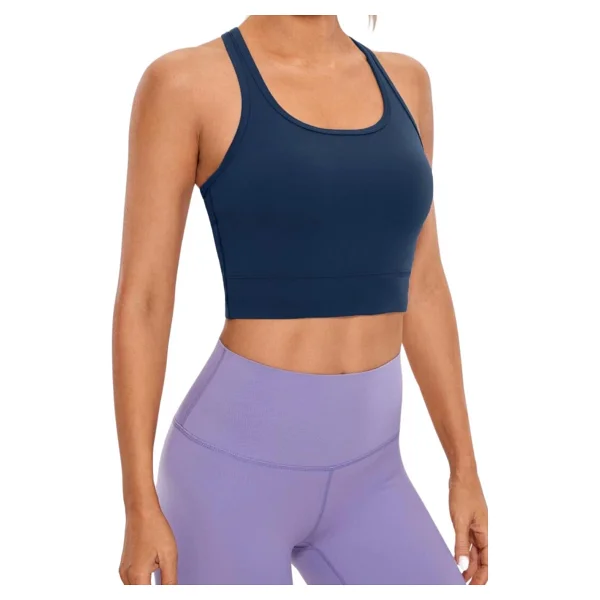 Ghassy Co. Kadın Racerback Running Yoga Egzersiz Fitness Spor Sütyen CRS004 - Lacivert - Görsel 3