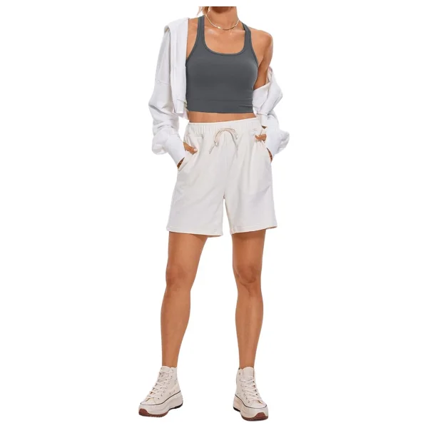 Ghassy Co. Kadın Racerback Running Yoga Egzersiz Fitness Spor Sütyen CRS004 - Füme - Görsel 3