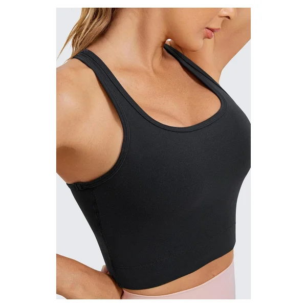 Ghassy Co. Kadın Racerback Running Yoga Egzersiz Fitness Spor Sütyen CRS004 SİYAH L - Görsel 3