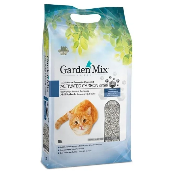 Gardenmix Aktif Karbonlu İnce Taneli 10 lt Bentonit Kedi Kumu - Görsel 4