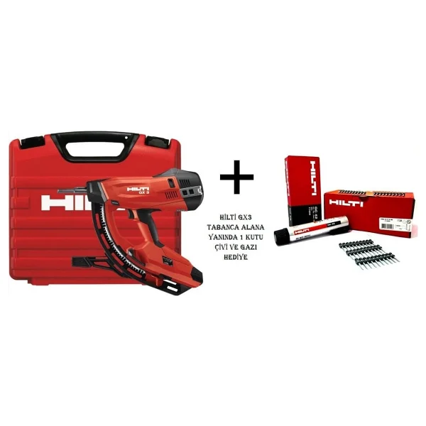 Hilti Yeni Nesil Gx3 Tabanca (1200'lük 27mm Çivigaz HEDİYELİ) - Görsel 6